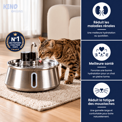 Kind Origins™ — Fontaine à eau filtrée en acier inoxydable - kind origins